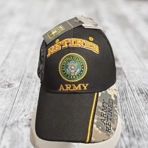Men's official military veterans retiree cap.
